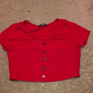 Crop top with buttons